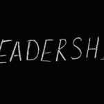 Leadership Lettering Text on Black Background